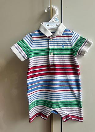 Polo ralph lauren ромпер пісочник на хлопчика дівчинку 3 місяці у смужку оригінал