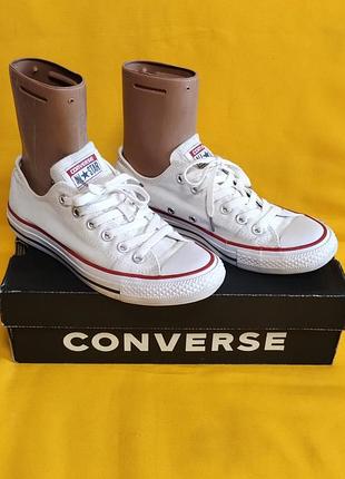 Культові низькі білі кеди converse chuck taylor all star
