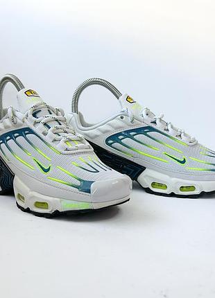 Жіночі кросівки nike air max plus 3 (gs) «white/volt/marina» (dv7138-100), розмір 35.5 (22.5 см)