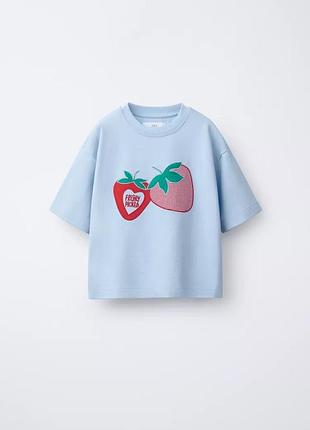 Футболка на дівчинку блакитна zara new