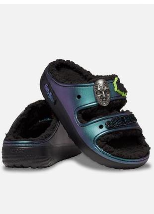 Крокси чоловічі crocs unisex harry potter cozzzy sandal - black