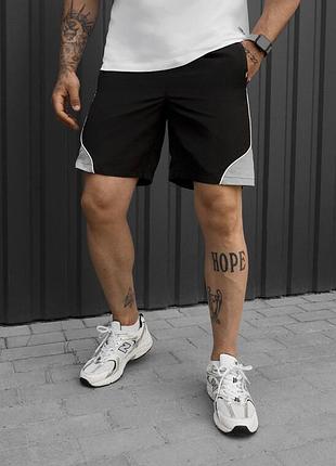Чоловічі легкі пляжні шорти staff ste black & gray reflective