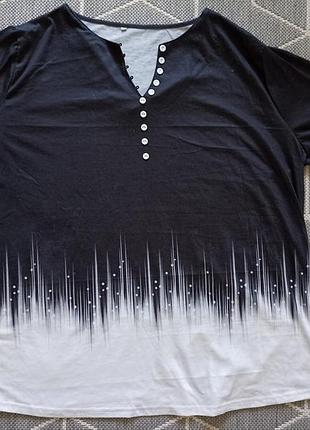 Блуза кофточка ошатна футболка 5 xl