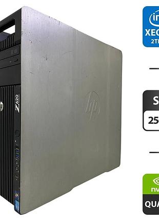 Робоча станція б-клас hp z620 workstation tower / intel xeon e5-2670 v2 (10 (20) ядер по 2.5 - 3.3 ghz) / 32 gb ddr3 / 256 gb ssd