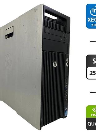 Рабочая станция б-класс hp z620 workstation tower / intel xeon e5-2670 v2 (10 (20) ядер по 2.5 - 3.3 ghz) / 32 gb ddr3 / 256 gb