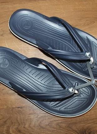 В'єтнамки, шльопанці чоловічі crocs crocband flip, 45-46 розмір
