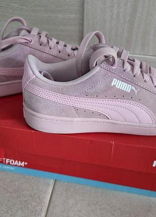 Puma рожеві замшеві кеди 36 розмір softfoam+