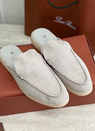 Мужские лоферы открытые летние loro piana