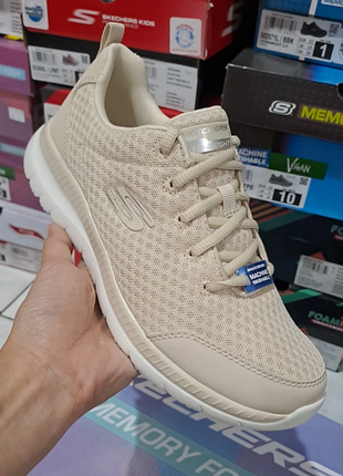 Женские кроссовки skechers 149219 tpe р.36 бежевые
