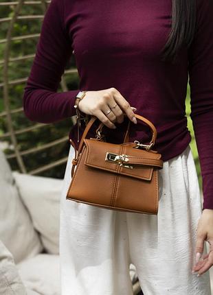 Женская сумка 09 pei elise top handle bag коричневая