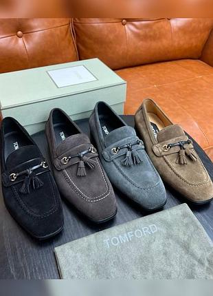 Чоловічі лофери з натуральної замші tom ford