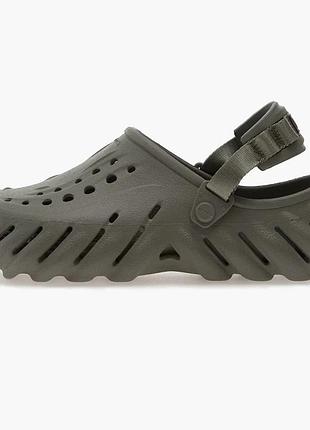Тапочки чоловічі crocs echo clog olive 207937-3j5