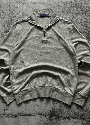 Кофта polo ralph lauren 1/3 zip s чудовий стан