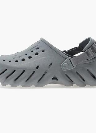 Тапочки чоловічі crocs echo clog grey 207937-0z3
