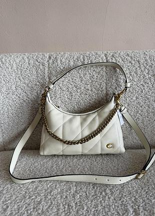 Сумка coach juliet shoulder чорна/молочна
