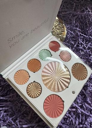 Идеальная палетка для макияжа лица ofra mini mix palette good go. оригинал. хайлайтер, бронзер, румяна