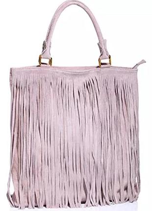 Кожаная сумка с бахромой borse in pelle