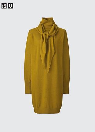 Платье uniqlo из смеси мериносовой шерсти