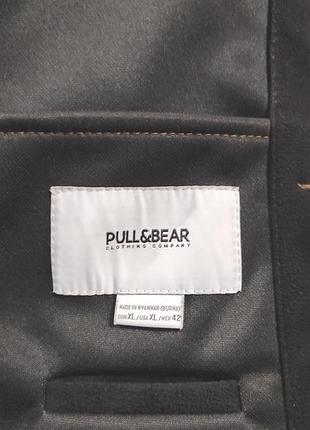Мужская куртка pull &amp; bear черная джинсовка хл 5