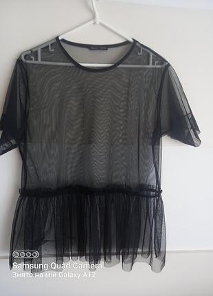 Молодежная туника zara ткань сеточка