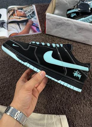 Чоловічі кросівки  sb dunk x stusssy 'black'