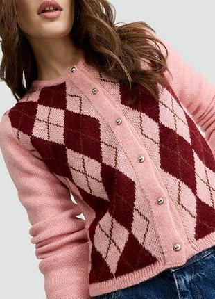 Кардиган f&f argyle на ґудзиках светр кофта