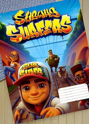 Тетрадь сабвей серферс subway surfers в линию 18 листов (29414)