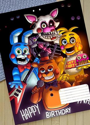 Зошит 5 ночей у фредді five night's at freddy's в лінію 18 аркушів (29404)
