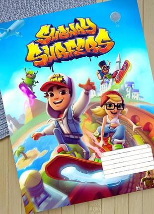 Тетрадь сабвей серферс subway surfers в линию 18 листов (29413)