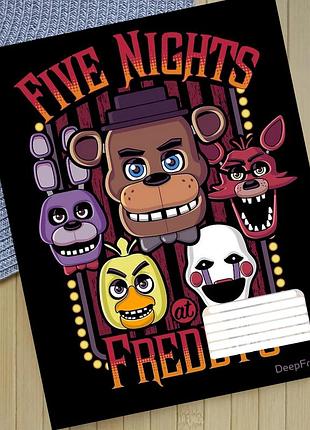 Зошит 5 ночей у фредді five night's at freddy's в клітинку 18 аркушів (29395)