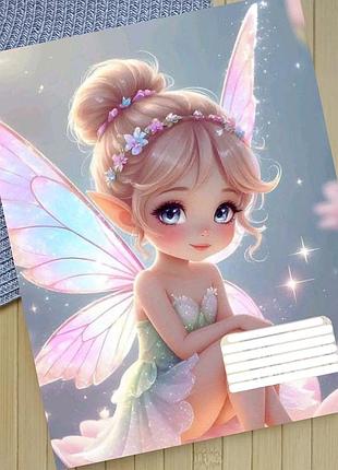 Зошит феї fairies в клітинку 18 аркушів (29348)