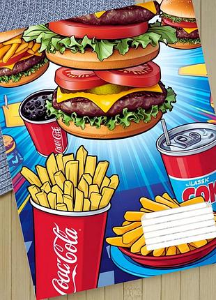 Зошит бургер burgers в клітинку 18 аркушів (29479)