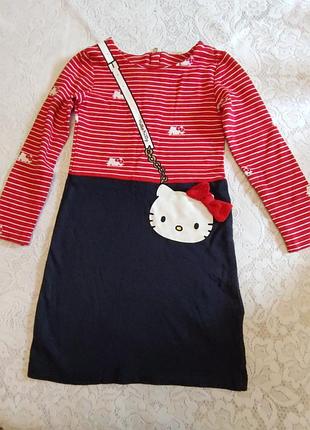 Платье для девочки hm с длинными рукавами hello kitty 2