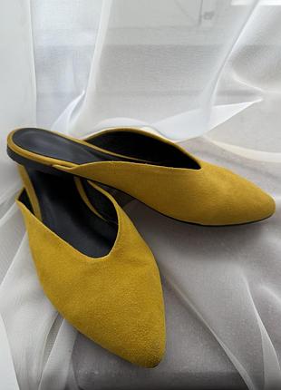 Італійські мюлі сабо з натуральної замші madame paulina, р. 37 (на стопу 24 см)