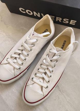 Кеди converse унісекс білі класичні на шнурівці