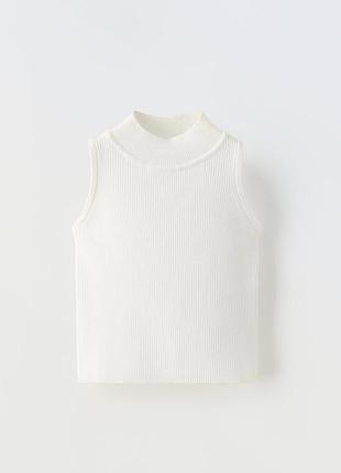 Мягенький топ гольф без рукавов zara в рубчик на 10-12 лет