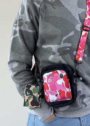 Сумка через плече bape месенджер бейп бананка