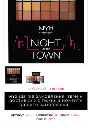 Палетка nyx