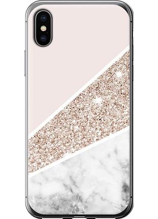 Чохол 2d пластиковий на телефон iphone x пастельний мармур "4342t-1050-58250"
