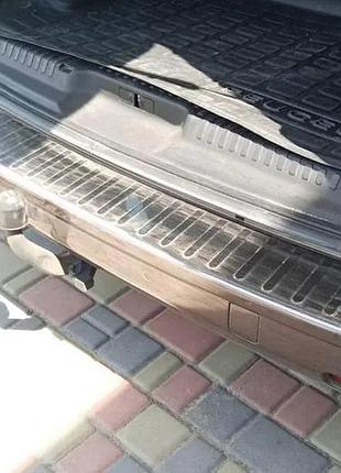 Накладка на задній бампер з загином carmos (нерж) коротка/середня бази для fiat scudo 2022- рр