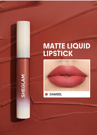 Рідка матова помада sheglam matte allure liquid lipstick - damsel (6120)