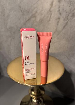 Оригінал міні clarins lip perfector блиск для губ відтінок 01