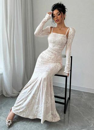 Розпродаж сукня prettylittlething під мереживо зі знімними рукавчиками