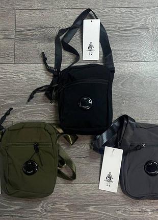 Сумка c.p company хлопок чорний