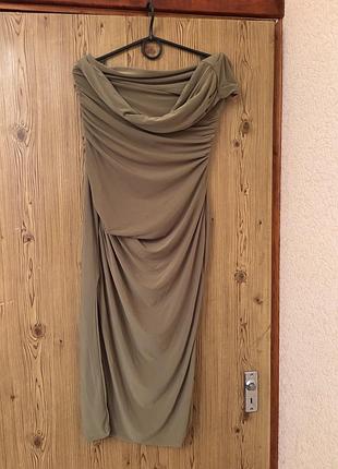 Сукня хакі довга