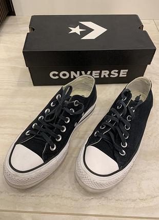 Кеди жіночі converse чорно-білі