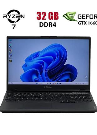 Игровой ноутбук lenovo legion 5 15arh05h / 15.6" (1920x1080) ips / amd ryzen 7 4800h (8 (16) ядер по 2.9 - 4.2 ghz) / 32 gb ddr4 /