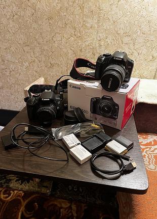 Набір дзеркальні камери canon eos 650d з об’єктивом canon ef 50mm f/1.8 та canon eos 450d з об’єктивом canon ef-s 18-55mm