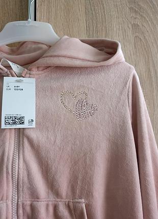 Велюрова кофта h&amp;m 122/128 4