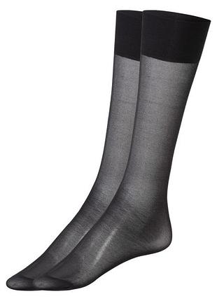 Гольфи трикотаж набір 2 пари для жінки esmara lycra® leg care 434547 35-38 чорний